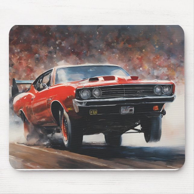 Mousepad Vintage Musculoso Carro (Frente)