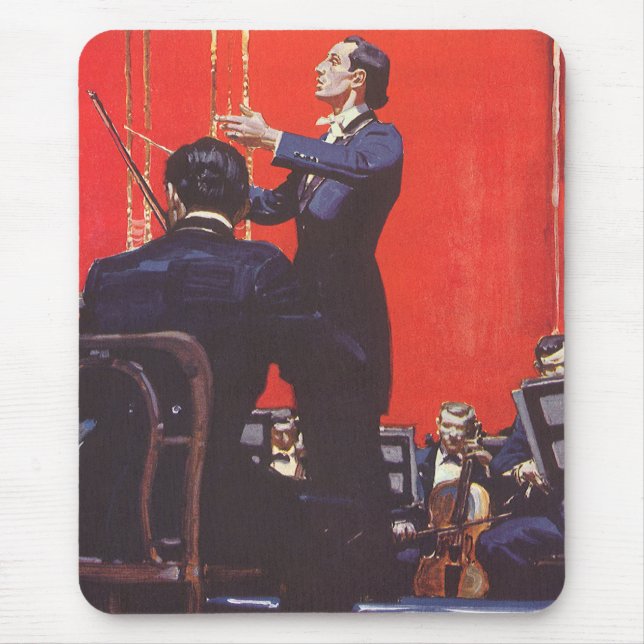 Mousepad Vintage Music, Conduzindo uma Orquestra (Frente)