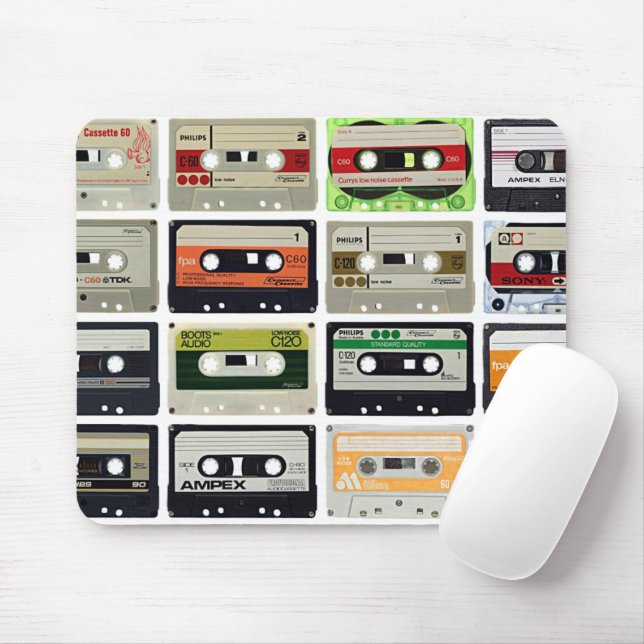 Mousepad Vintage Music Tapes (Com mouse)