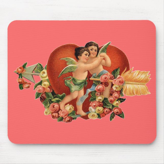 Mousepad Vintage Namorados Cherubs (Frente)