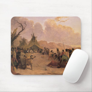Mousepad Vintage Native American, dança de medicina por Eas