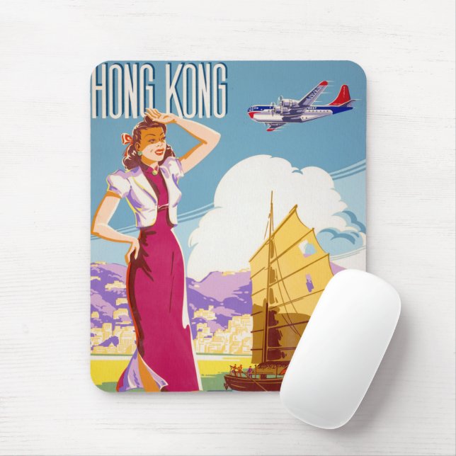 Mousepad Vintage Northwest Airlines Advertising Poster (Com mouse)
