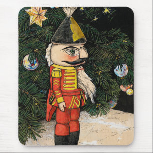 Mousepad Vintage Nutcracker Sob Árvore De Natal