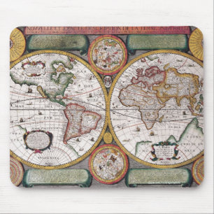 Mousepad Vintage Old World Map History-lover Design