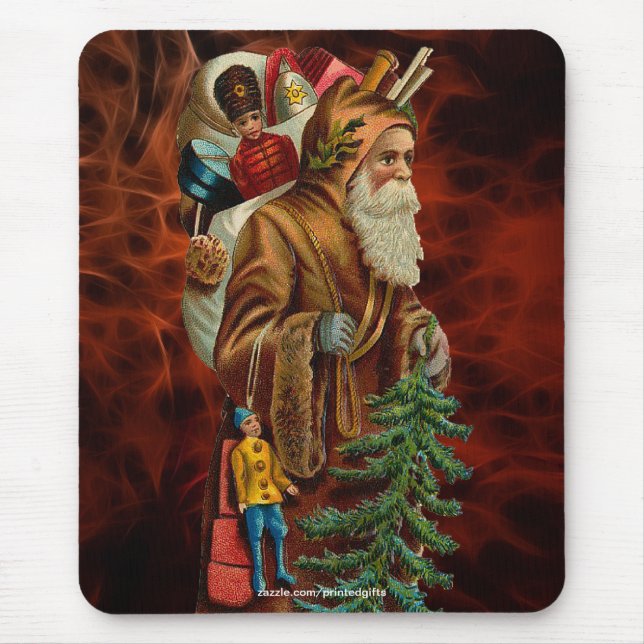 Mousepad Vintage Papai Noel e presentes de Natal (Frente)