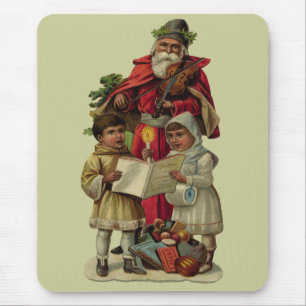 Mousepad Vintage Papais noeis Música de Natal