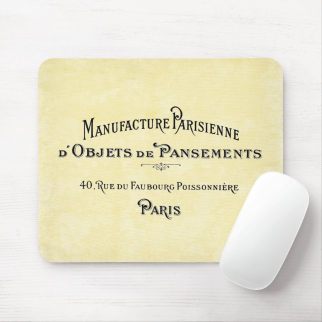 Mousepad Vintage Paris Biz Card (Com mouse)