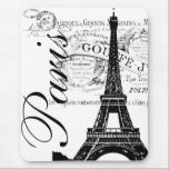 Mousepad Vintage Paris & etiqueta da torre Eiffel<br><div class="desc">Precise projetar? Tenha uma outra cor na mente? Contacte Beth em 5178designs@gmail.com e envie seu pedido. Você obterá uma resposta rápida! Você pode personalizar todo o artigo adicionando seus próprios texto, imagens e/ou design. Todo o design é protegido sob Copyright 2009 5178 do ACHADO OOPSY do design | Beth Dunn...</div>