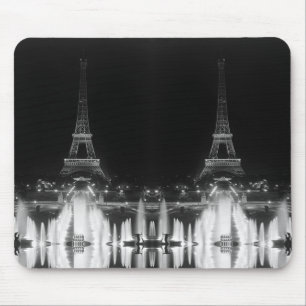 Mousepad Vintage Paris Fontain Tower Eiffel night Mouse Pa
