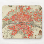Mousepad Vintage Paris viagem. Cidade antiga. Retro França<br><div class="desc">Vintage Paris mapeia o mouse pad.</div>