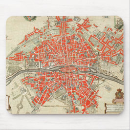 Mousepad Vintage Paris viagem. Cidade antiga. Retro França