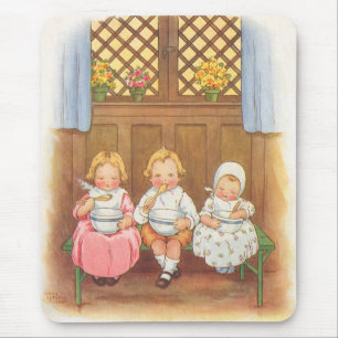 Mousepad Vintage Pease Porridge Hot Rima Infantil Infantil