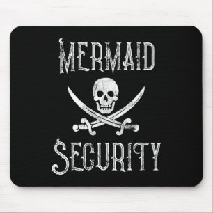 Mousepad Vintage Pirate Mermaid Security Protetores de Merm
