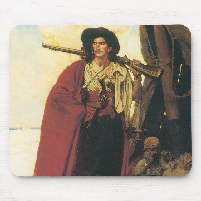 Mousepad Vintage Pirates Buccaneer era um Colega Picturesco (Frente)