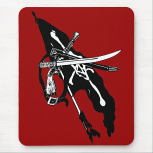 Mousepad Vintage Pirates Flag, Jolly Roger Skull Crossbones