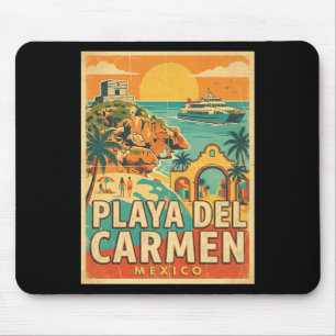 Mousepad Vintage Playa Del Carmen México Lembrança de Viage