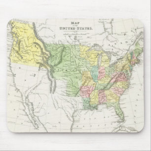 Mousepad Vintage Política dos Estados Unidos Mapa (1833)