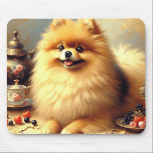 Mousepad Vintage Pomeranian - Pintura de cães