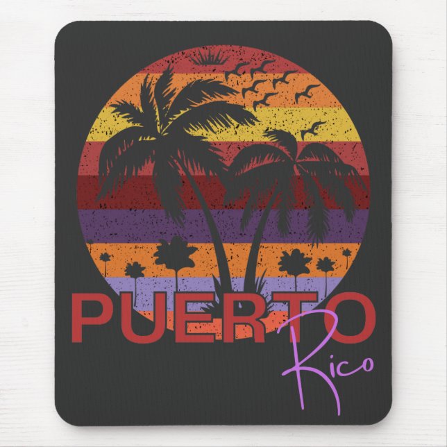 Mousepad Vintage Porto Rico Summer Beach (Frente)