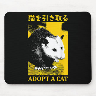 Mousepad Vintage Possum Adota Um gambá Possum Japonês