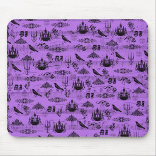Mousepad Vintage Purple Halloween