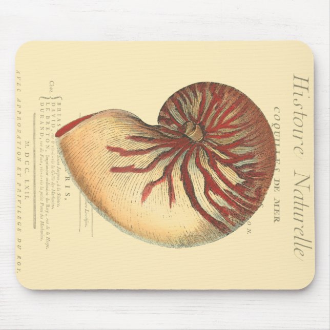 Mousepad Vintage Red Conch Shell (Frente)