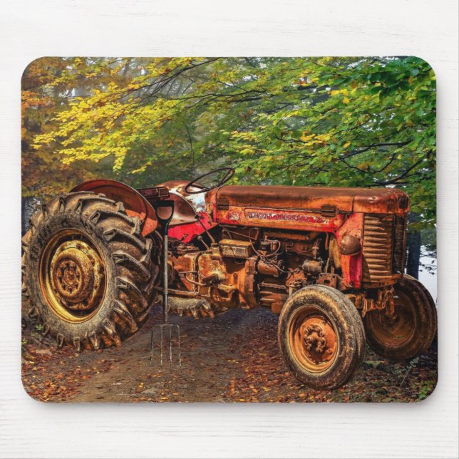 Mousepad Vintage Red Fazenda Trator (Frente)