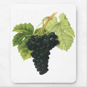 Mousepad Vintage Red Wine Organic Graph Cluster, Comida Fru