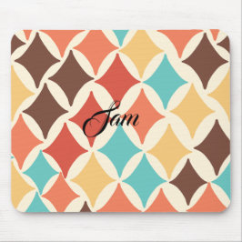 Mousepad Vintage Retro Diamond Shapes