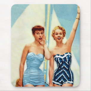 Mousepad Vintage Retro Mulheres Trajes de Banho dos Anos 60