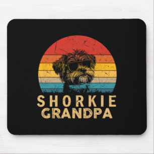 Mousepad Vintage Retro Shorkie Vovô Cachorro Amadurece Pai