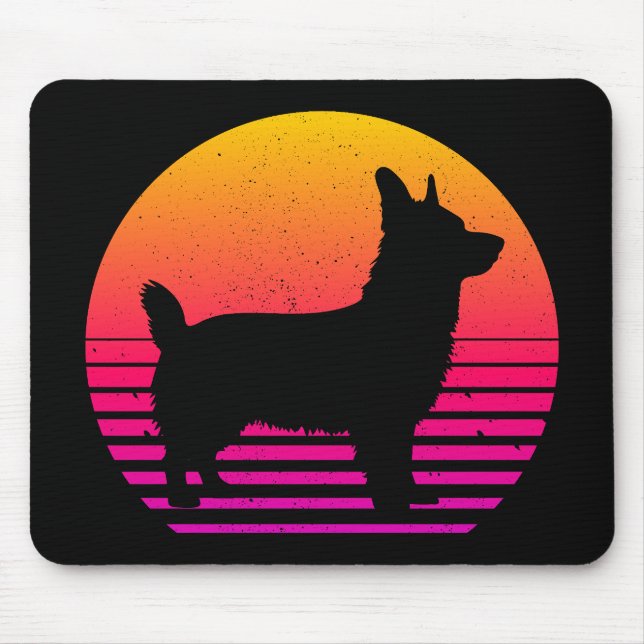 Mousepad Vintage Retro Style Corgi (Frente)