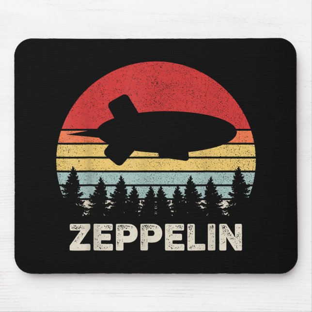 Mousepad Vintage Retro Zeppelin Camisa Dirigível (Frente)