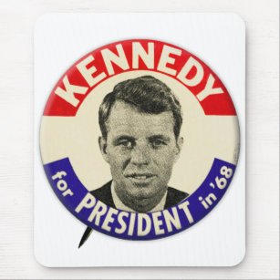 Mousepad Vintage Robert Kennedy Para O Presidente Pin 1968