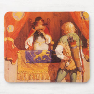 Mousepad Vintage Robin Hood encontra maria mascarada por NC