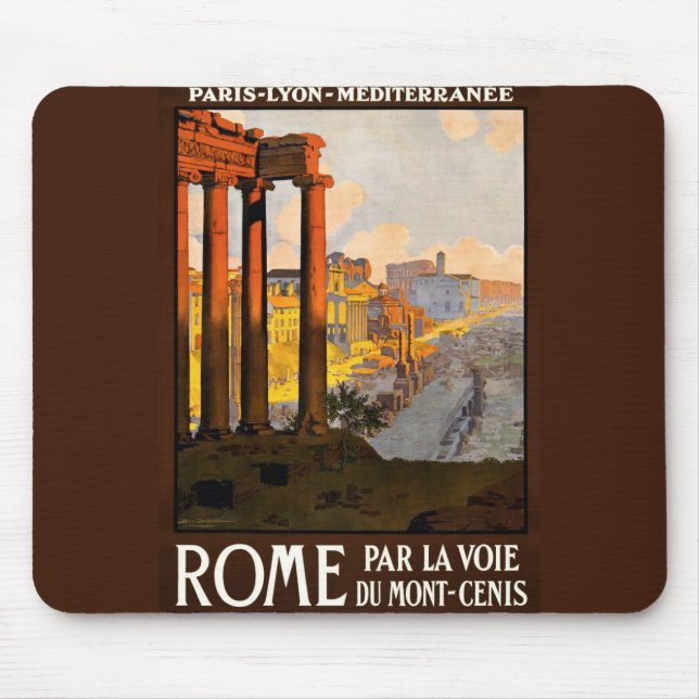 Mousepad Vintage Roma - Viagem para Itália (Frente)