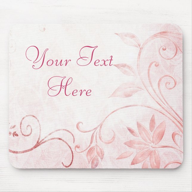 Mousepad Vintage Rosa Elegante (Frente)
