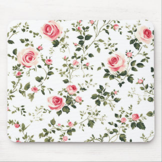 Mousepad Vintage rosas cor-de-rosa