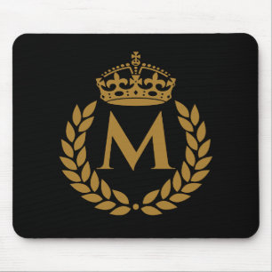 Mousepad Vintage Royal King Ouro Crown Name
