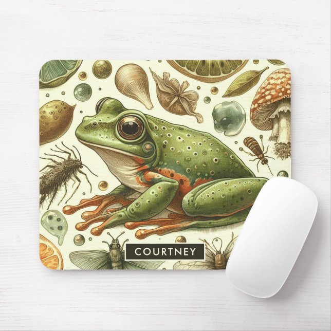 Mousepad Vintage Sapo sem costura (Com mouse)