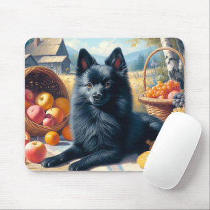 Mousepad Vintage Schipperke Puppy Painting