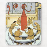 Mousepad Vintage Science Fiction, Cientistas Labratórios Co<br><div class="desc">Ilustração Vintage Science Fiction futurística image laboratorial com um grupo de cosmonautas russos,  cientistas ou astronautas com intervalo jante. Eles estão comendo sua sopa de farinha líquida de grandes tubos. A sua comida inclui vitaminas,  hormonas e calorias! Design de ficção científica com retrô clássico de quadrinhos.</div>