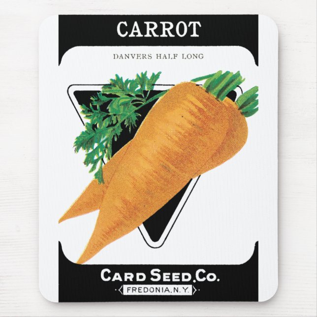 Mousepad Vintage Seed Packet Label Art, Danvers Carrots (Frente)