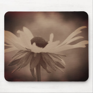 Mousepad Vintage Sepia Black Eyed Susan Flower