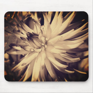 Mousepad Vintage Sepia Dahlia Flower