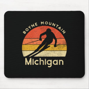 Mousepad Vintage Ski Boyne Mountain Michigan Mountain