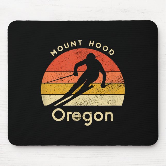 Mousepad Vintage Ski Mount Hood Oregon Mountain (Frente)