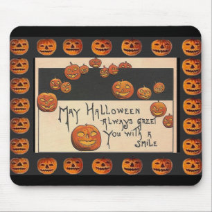 Mousepad Vintage sorrindo Halloween Jack o'Lanterns