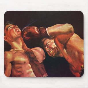 Mousepad Vintage Sports Boxers, Boxers Punindo a Luta