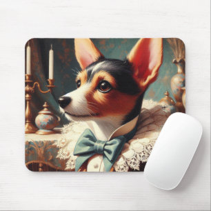 Mousepad Vintage Toy Fox Terrier Painting